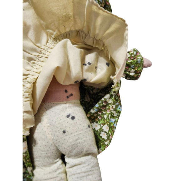Vintage 16' 1970s Knickerbocker Friends of Holly Hobbie "Amy" fabric Rag Doll - Picture 5 of 10